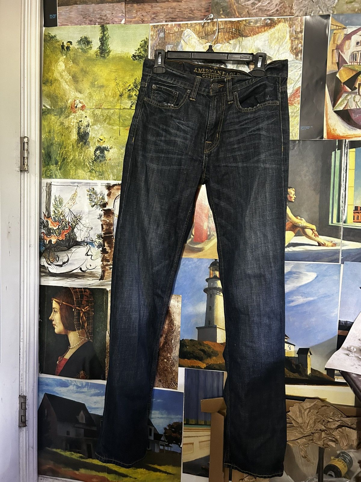 American Eagle Outfitters Classic American eagle denim relaxed straight fit Size US 28 / EU 44 - 1 Thumbnail