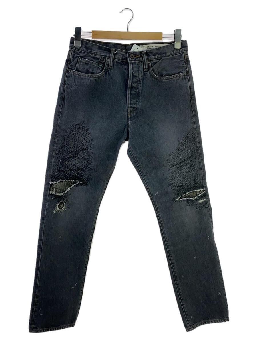 image of Kapital Crazy Stitch Denim in Grey, Men's (Size 30)