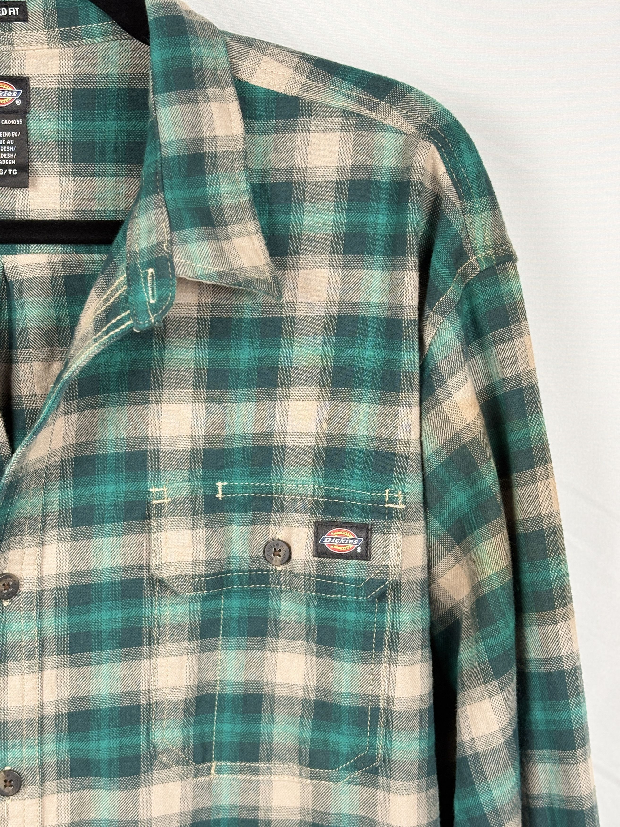 Dickies Dickies Flannel Shirt XL Green Plaid Workwear Button Up Size US XL / EU 56 / 4 - 3 Thumbnail