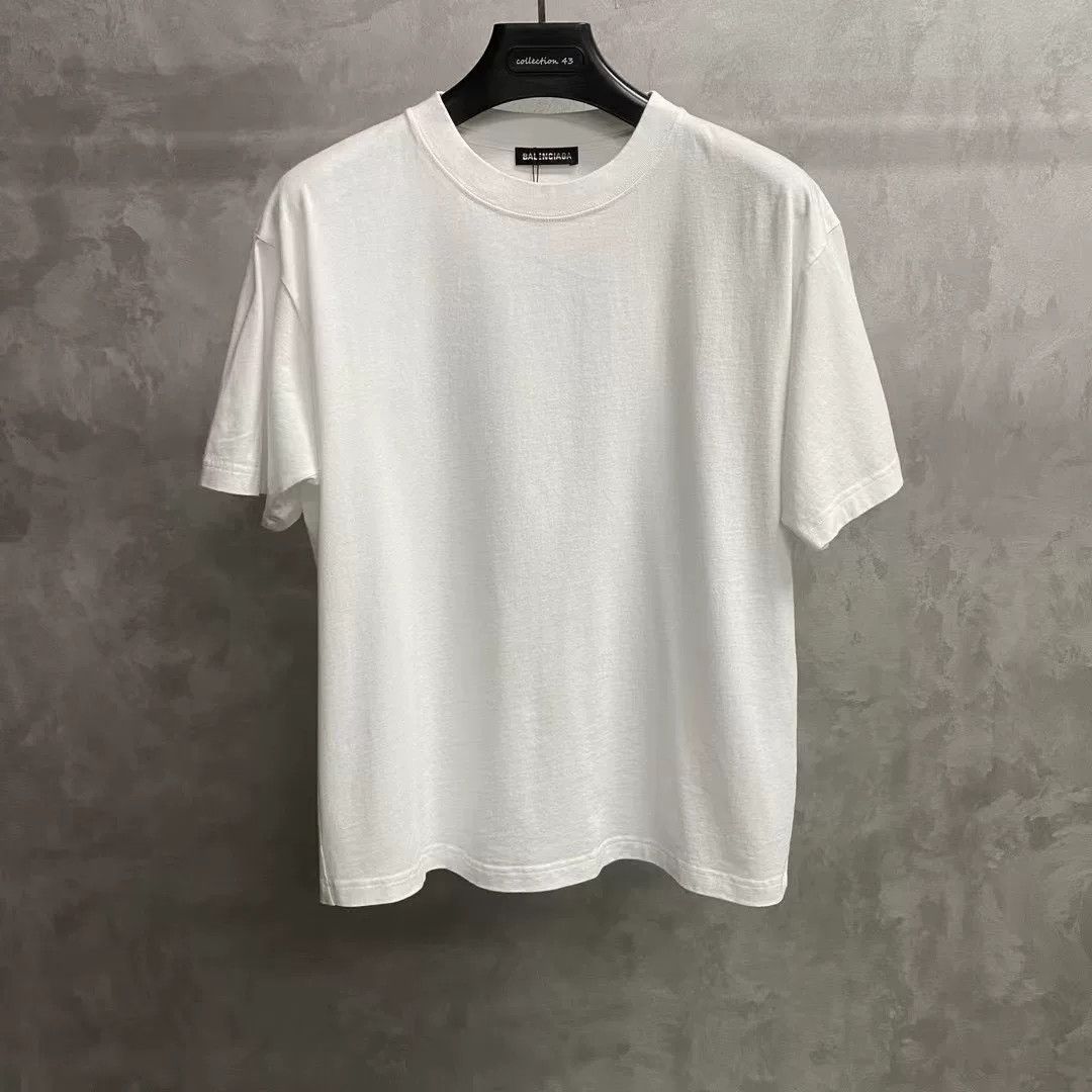 Balenciaga Balenciaga White Logo Print Short Sleeve Size US S / EU 44-46 / 1 - 1 Thumbnail
