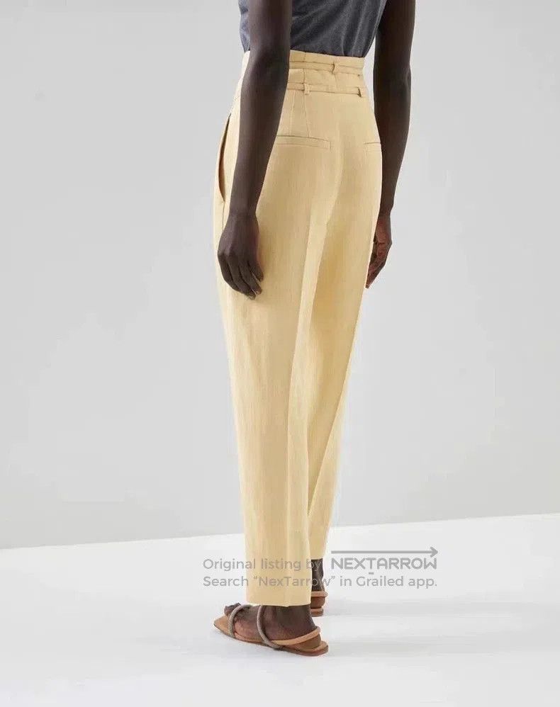 Brunello Cucinelli Brunello Cucinelli High-Waist Linen Pants. Size US 40 / EU 56 - 2 Thumbnail