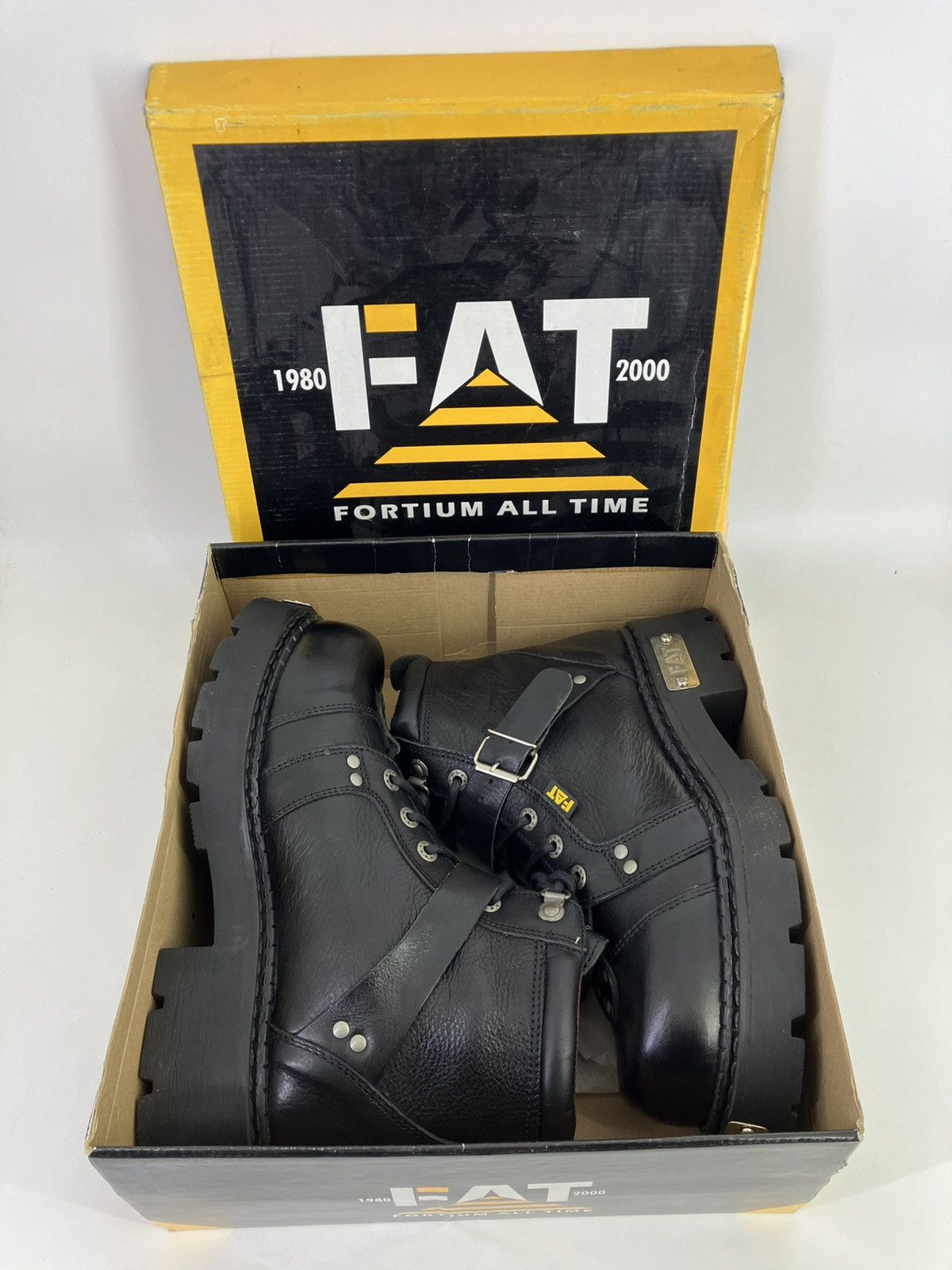 Vintage Genuine leather platform boots 90s00s FAT Size US 10 / EU 43 - 9 Thumbnail