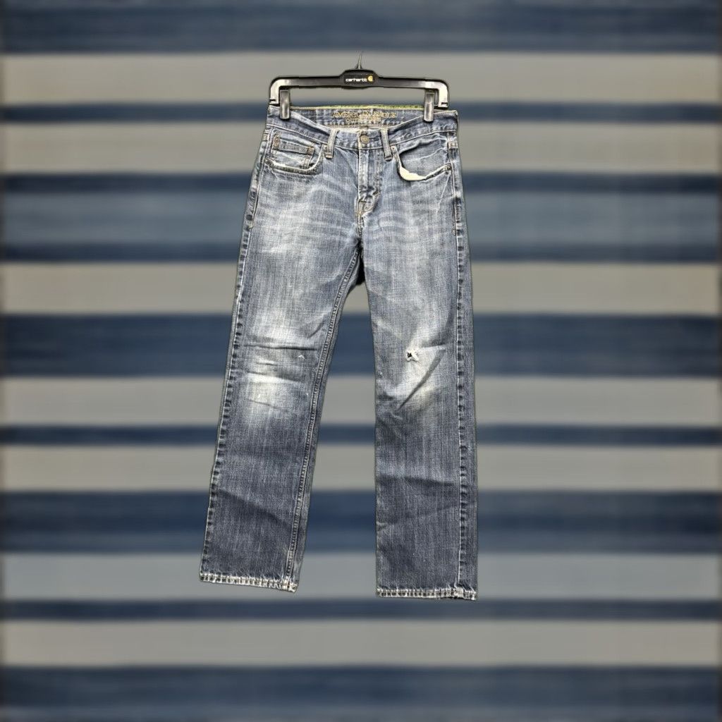 American Eagle Outfitters American Eagle Jeans Mens 28x30 Blue Dark Wash Original Straight Flex Extreme Size US 28 / EU 44 - 1 Thumbnail