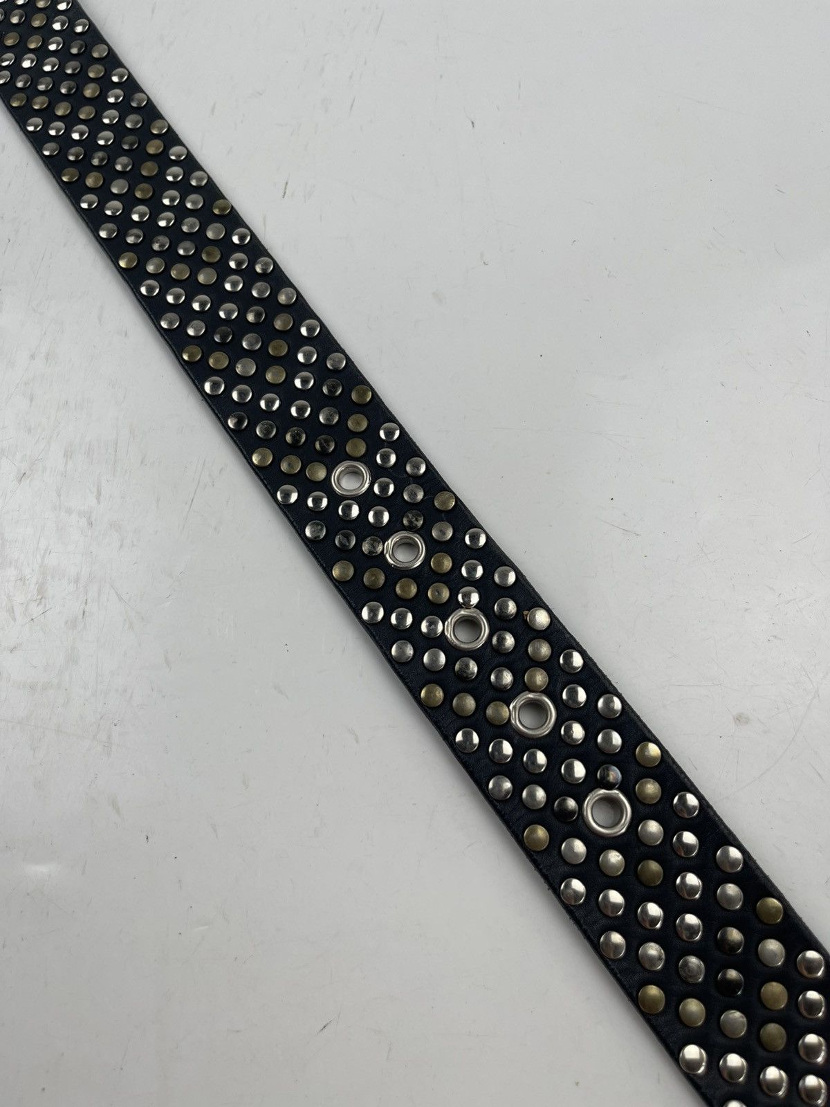 Other punk style studded leather belt tc36 Size 34 - 3 Thumbnail