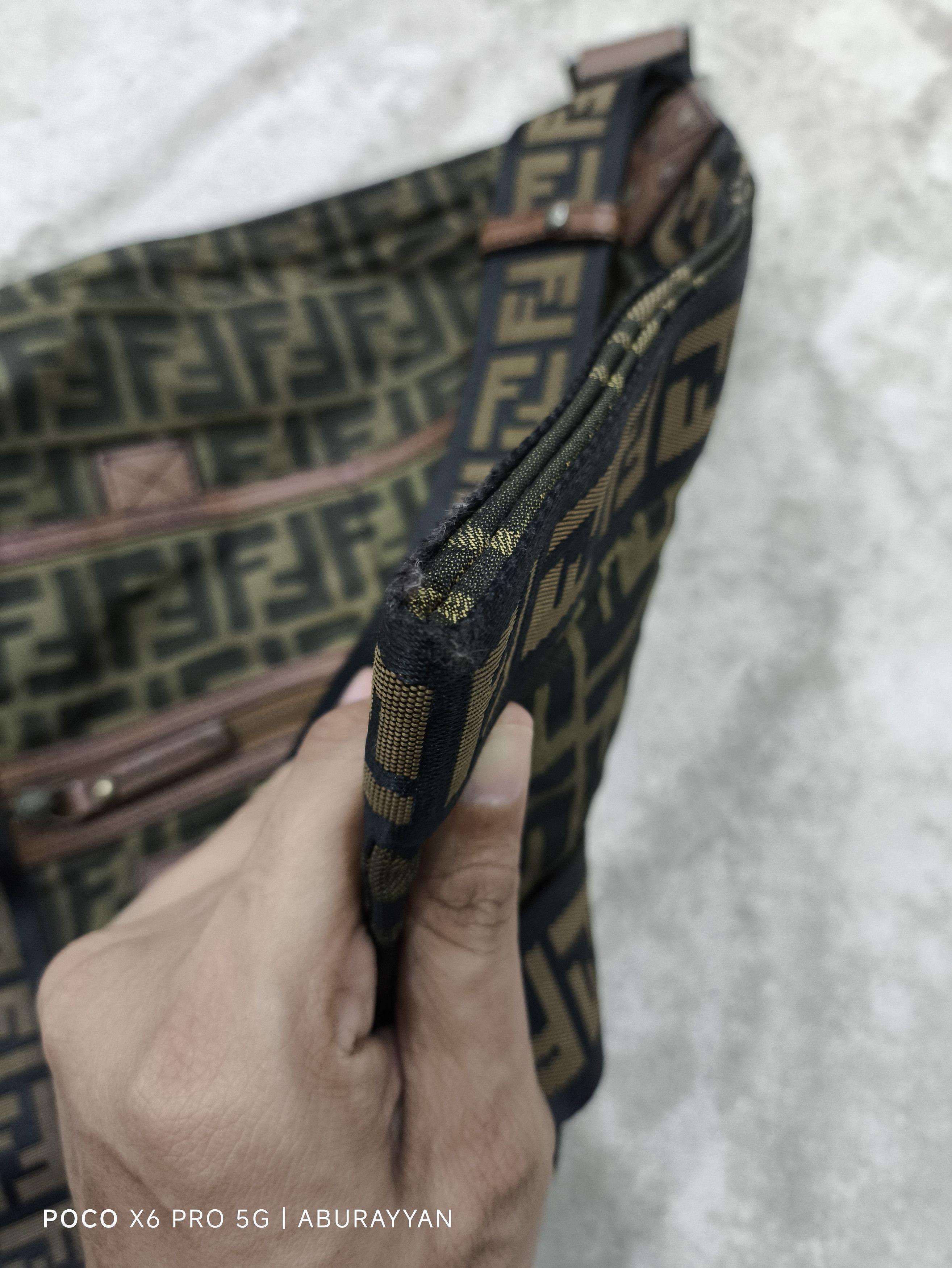 Fendi Fendi Brown Zucca Canvas Flat Messenger Bag Size ONE SIZE - 5 Thumbnail