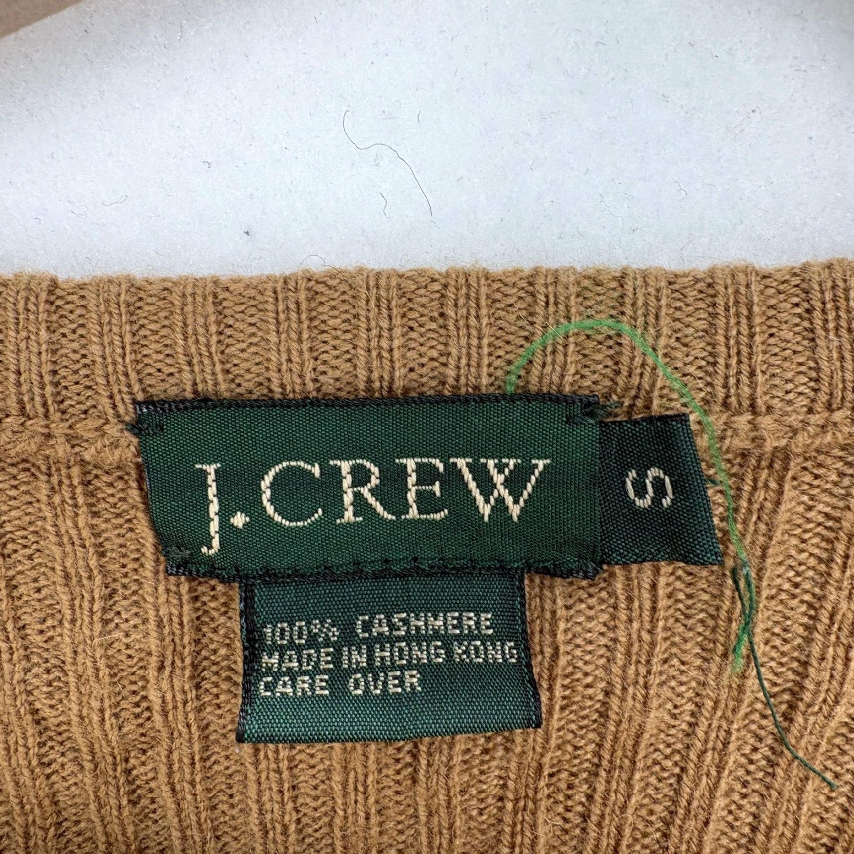J.Crew VINTAGE J.CREW Sweater Womens Small Brown Cashmere V-Neck Ribbed Knit Pullover Size S / US 4 / IT 40 - 4 Thumbnail