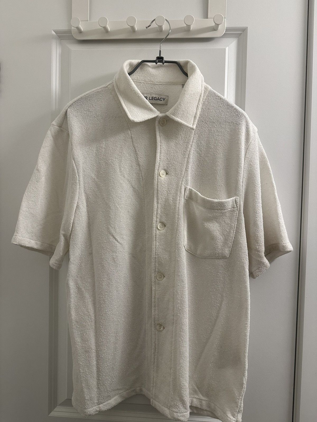 Our Legacy Box shirt in white towel Size US S / EU 44-46 / 1 - 1 Thumbnail