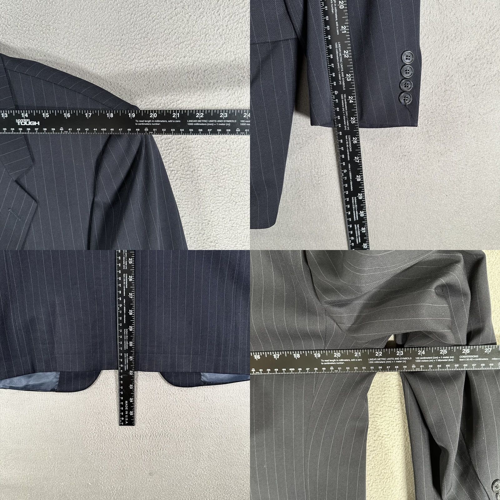 Corneliani Corneliani Blazer Wool Stripe Notch Lapel 2-Button Boxed Regular 40 Dark Gray Mens VINTAGE? (No) 50 EU 40L US 40L Men Blazer Size 40R - 9 Thumbnail