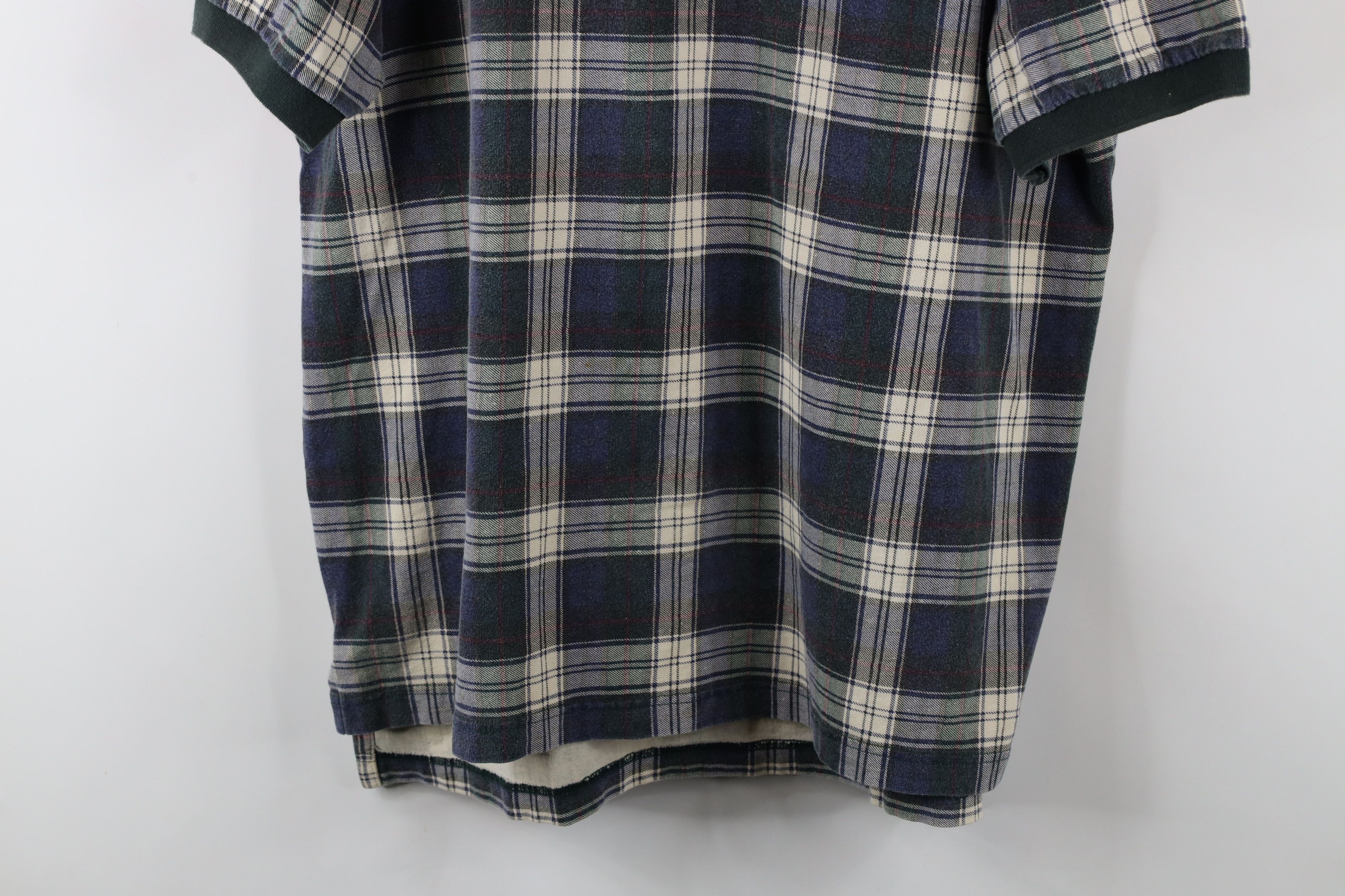 Vintage Vintage 90s Streetwear Plaid Collared Polo Shirt Cotton Size US XL / EU 56 / 4 - 3 Thumbnail