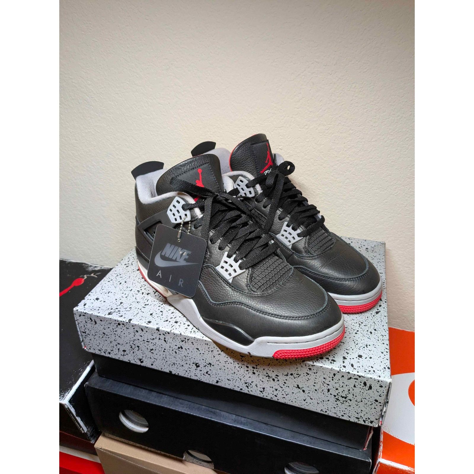 Jordan Brand Air Jordan 4 Retro Bred Reimagined Size 10.5 w/ OG Box 2024 Size US 10.5 / EU 43-44 - 1 Thumbnail