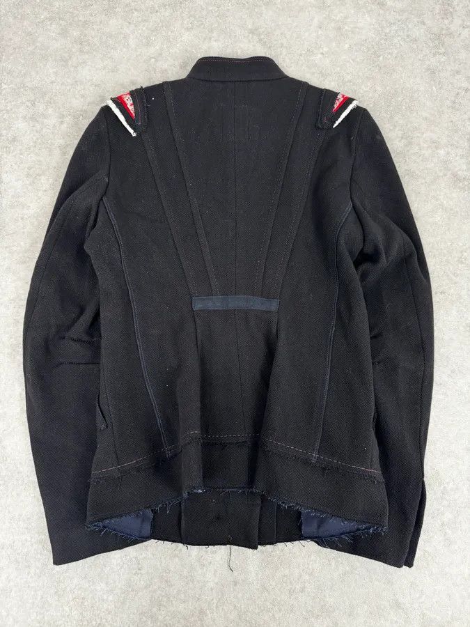 Marithe + Francois Girbaud 2000s Marithé + François Girbaud Asymmetrical Buttoned Black Officer Jacket Size S / US 4 / IT 40 - 4 Thumbnail