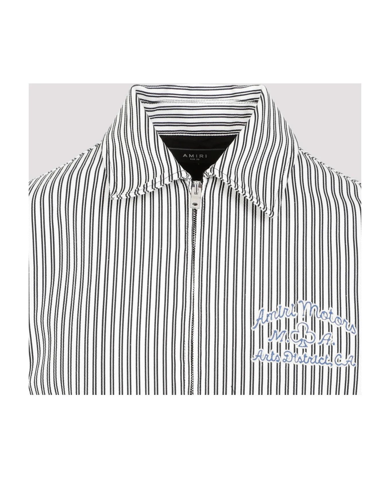 Amiri o1y0525 Logo Jacket in White/Black Size US L / EU 52-54 / 3 - 3 Thumbnail