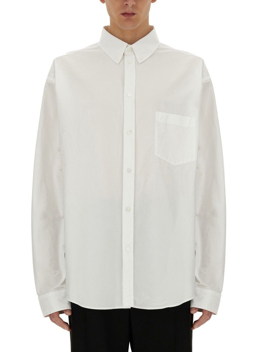 Balenciaga BALENCIAGA LARGE FIT SHIRT - WHITE (SHIRT 41) Size US M / EU 48-50 / 2 - 1 Thumbnail