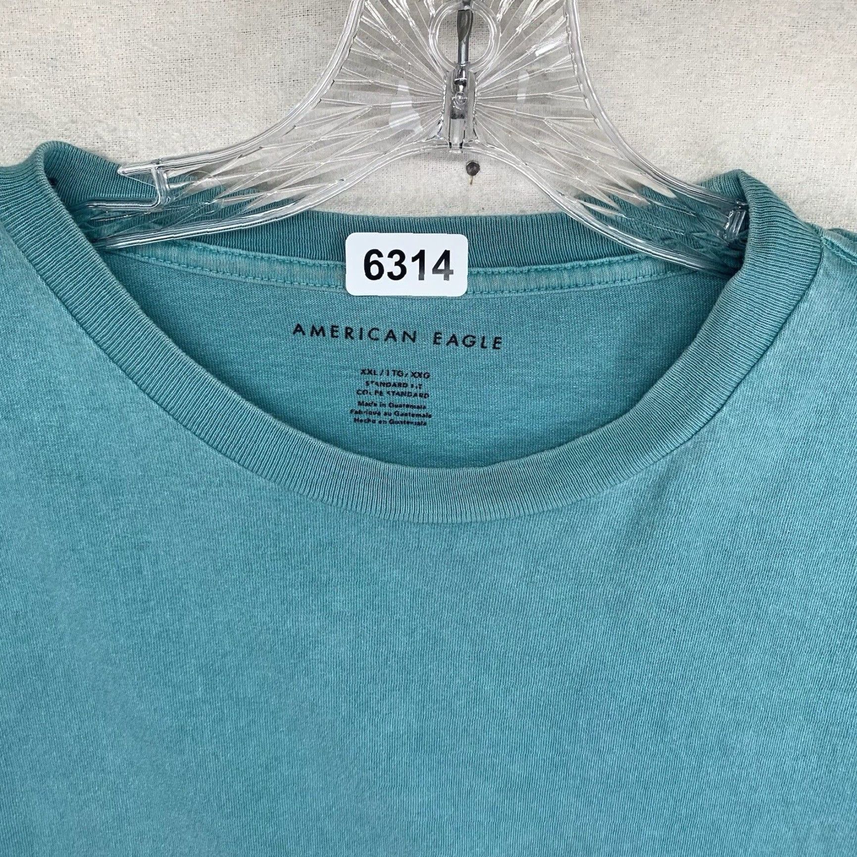 American Eagle Outfitters American Eagle Mens Long Sleeve T-Shirt 2XL Retro 90s Green Cotton Knit Beach Logo Size US XXL / EU 58 / 5 - 3 Thumbnail