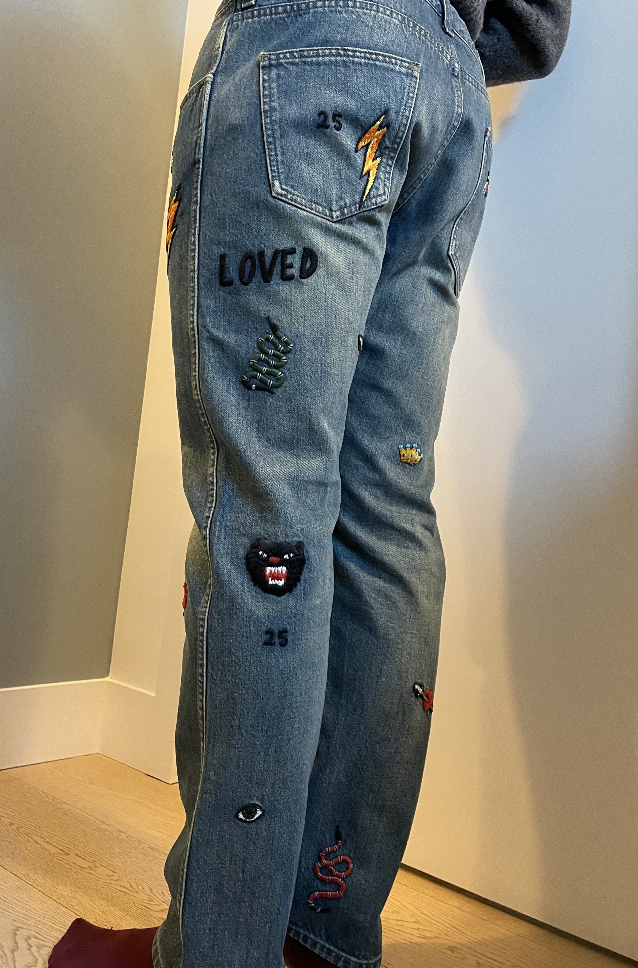 Gucci Gucci FW23 Patchwork Denim Pants Size 36 Size US 36 / EU 52 - 4 Thumbnail