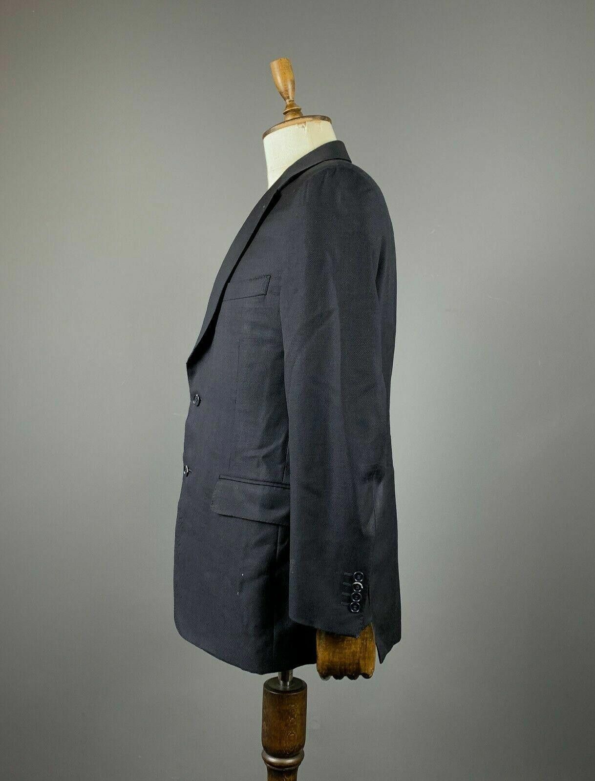 Canali Men Canali Black 2 Button Pure Wool Blazer Coat Size 54 Size 40R - 4 Thumbnail