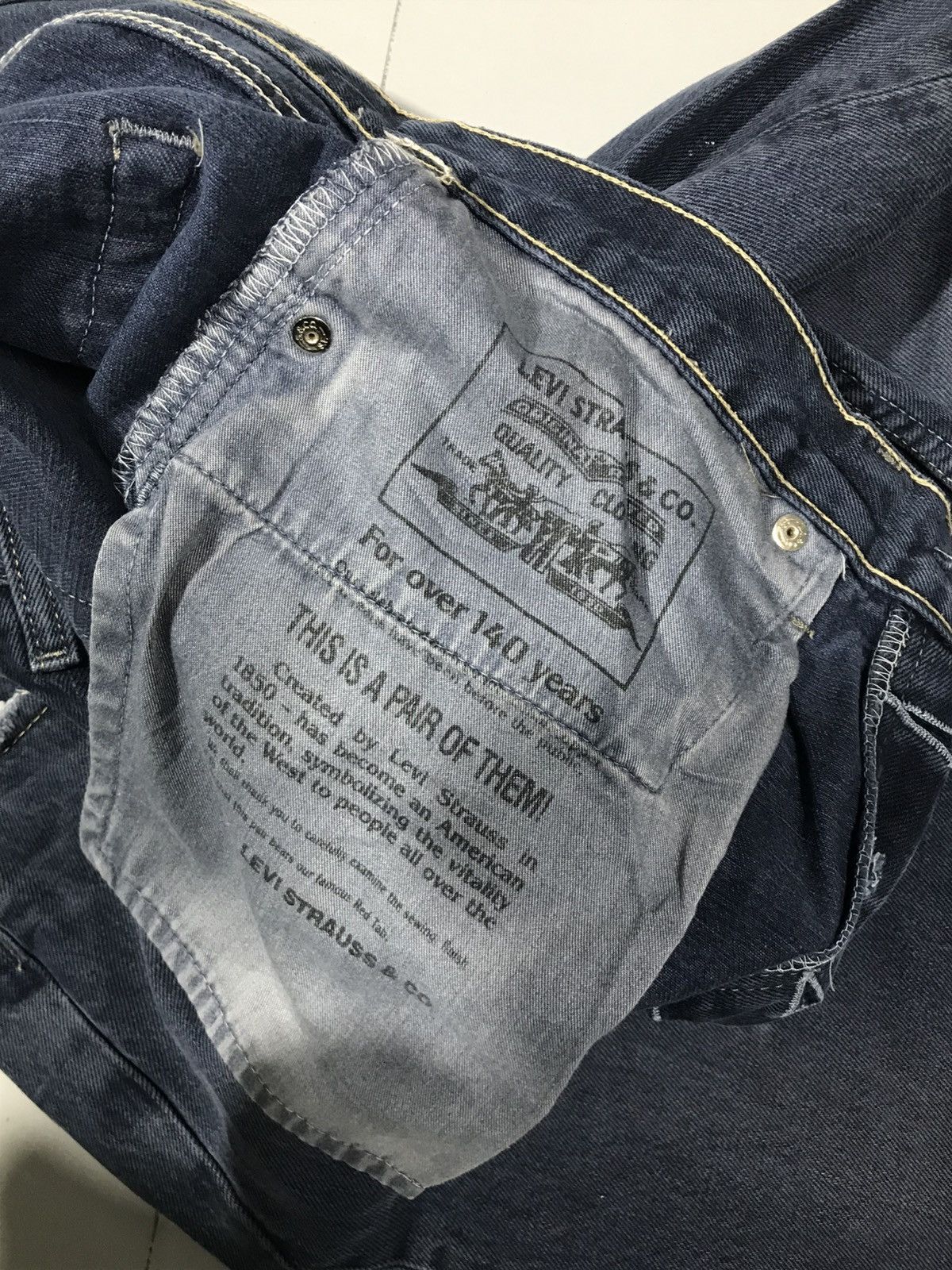 Levi's Vintage Levi’s buckle belt denim Size US 34 / EU 50 - 8 Thumbnail