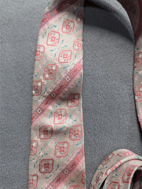 Lanvin Vintage LANVIN Paris Silk Tie pink clay pattern Size ONE SIZE - 4 Thumbnail