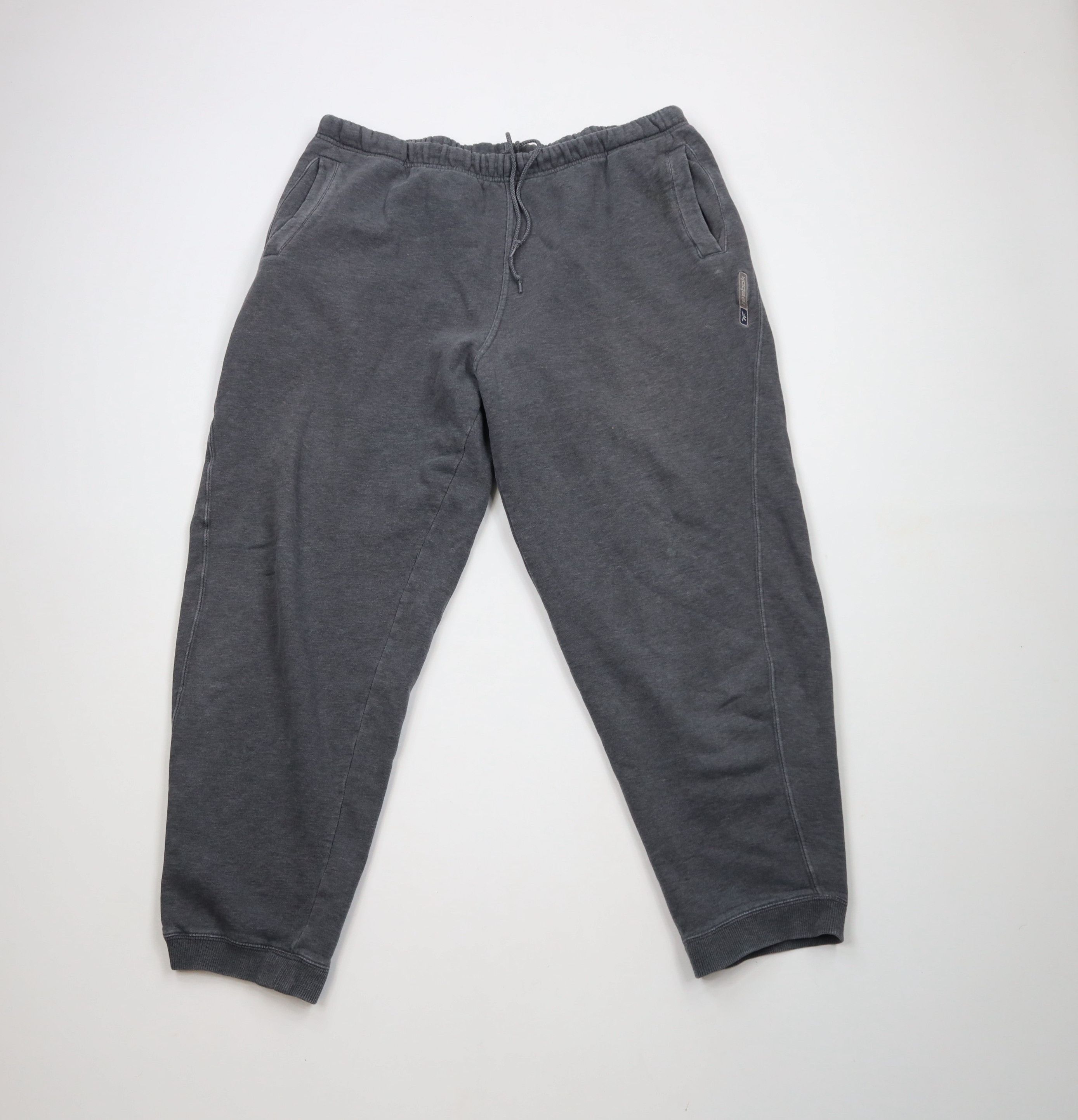 Reebok × Vintage Vintage 90s Reebok Spell Out Cuffed Sweatpants Joggers Gray Size US 38 / EU 54 - 1 Thumbnail