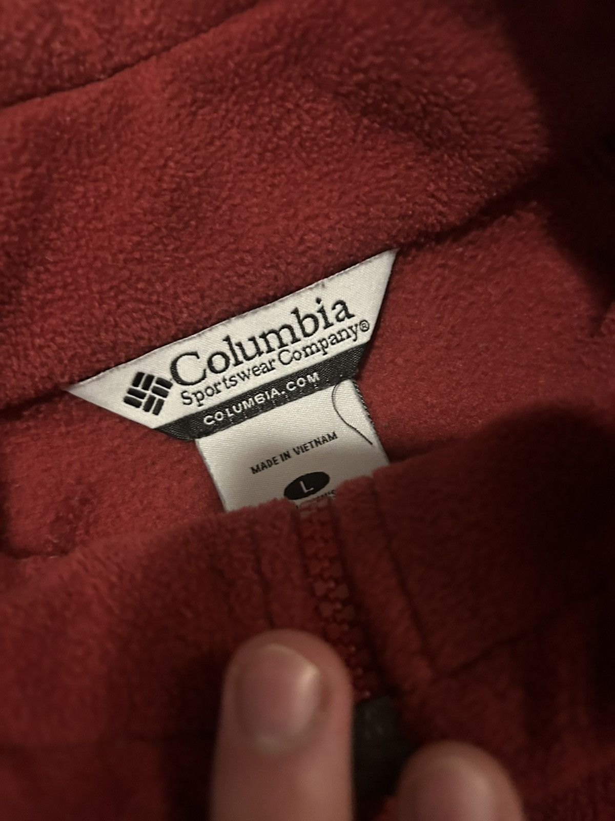 Columbia Columbia Vintage Fleece Pullover Jacket Large Red Size US L / EU 52-54 / 3 - 3 Thumbnail