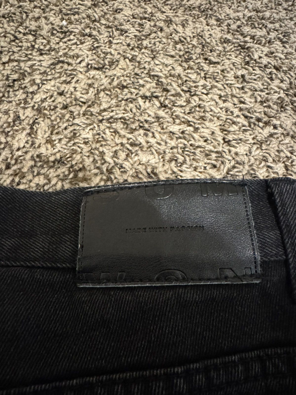 Other Black denim jean with paint splatter and frayed hem Size US 34 / EU 50 - 7 Thumbnail