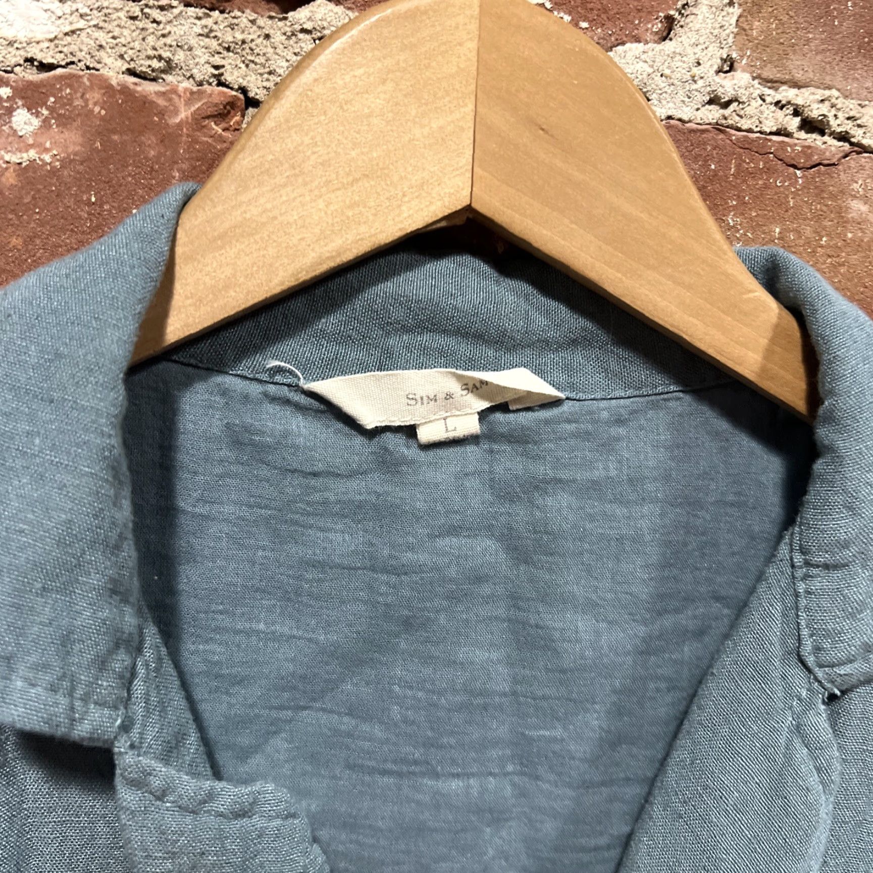 Vintage Sim And Sam Shirt Dress Lightweight Blue Denim Knee Length L Womens Size L / US 10 / IT 46 - 2 Thumbnail