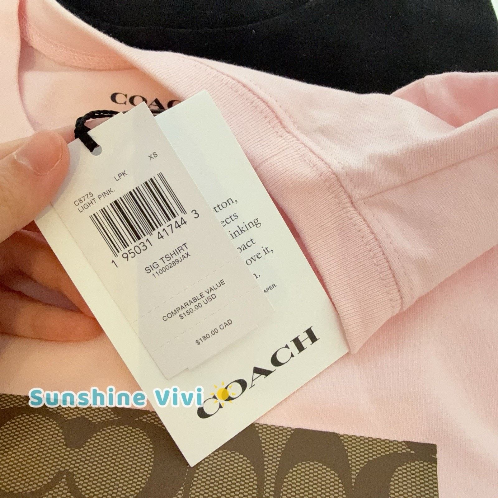 Coach NWT Coach Women'T Shirt Organic Cotton Light Pink C8775 XS Size US XS / EU 42 / 0 - 7 Thumbnail