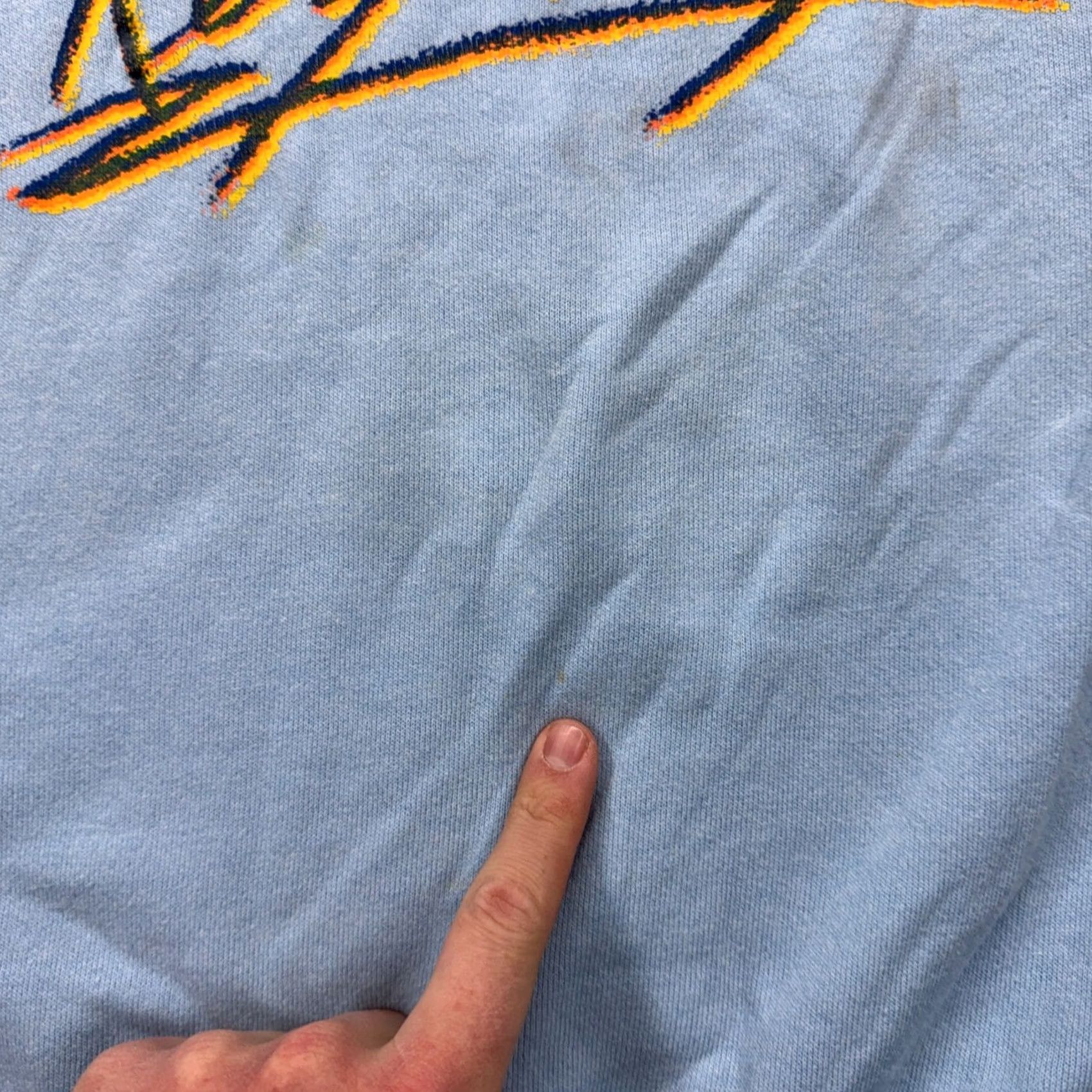 Hanes VINTAGE Hanes Sweatshirt Key West Crewneck Mens Blue Graphic Knit Pullover Long Sleeve Casual 90s USA Size US L / EU 52-54 / 3 - 4 Thumbnail