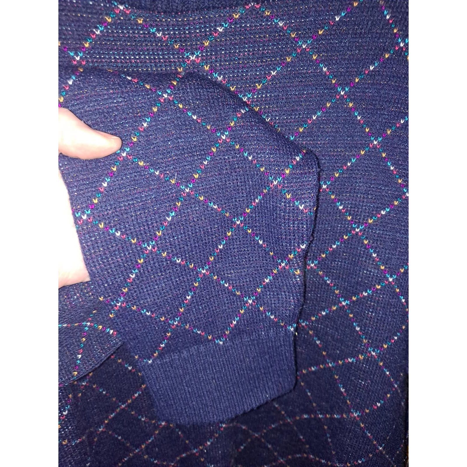 Other Vintage Keneth Too Blue Diamond Shaped Long Sleeve Turtlenec Size US M / EU 48-50 / 2 - 3 Thumbnail