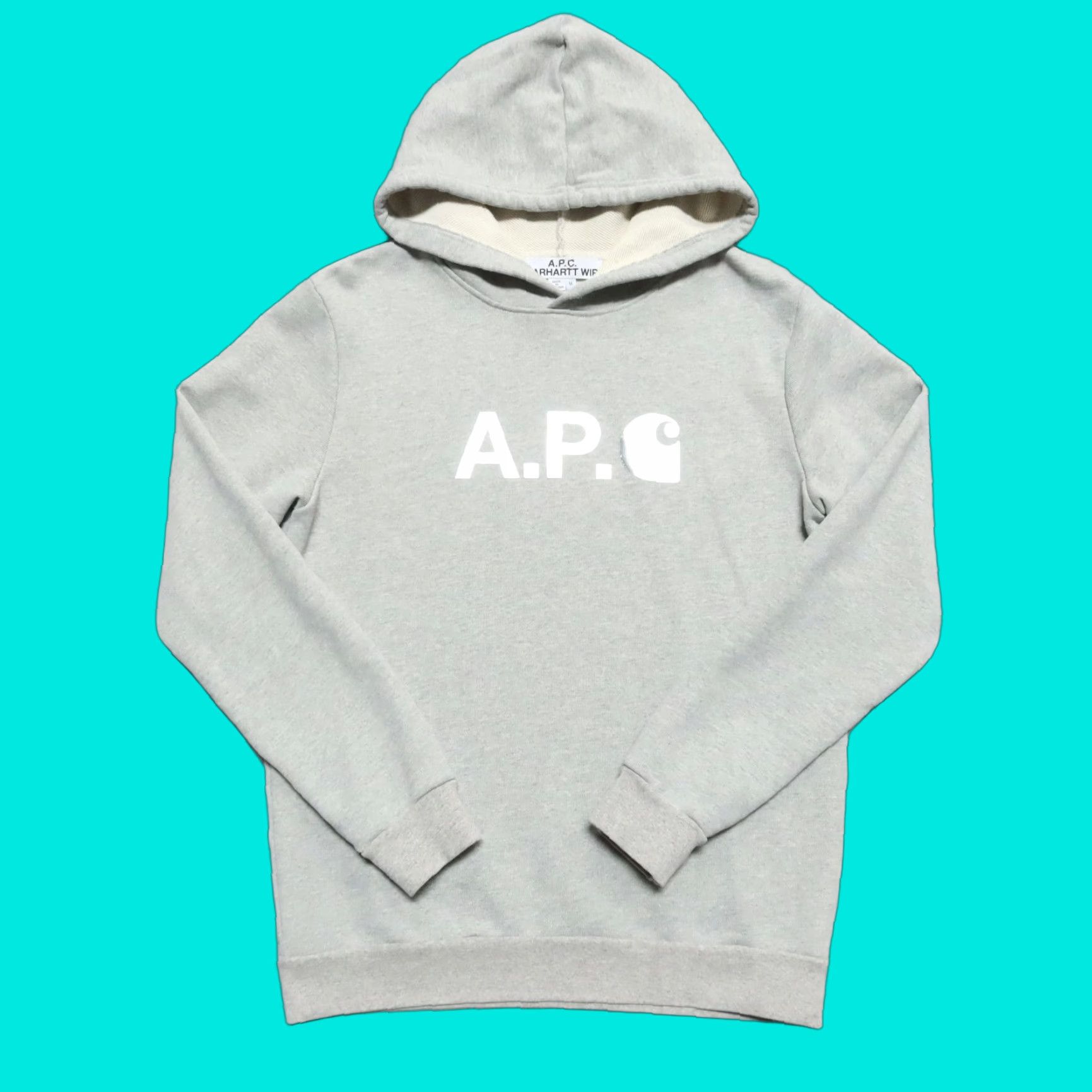 Carhartt Wip APC x Carhartt WIP Stash Hoody Sweatshirt Mens Size M Heather Grey Size US M / EU 48-50 / 2 - 1 Thumbnail