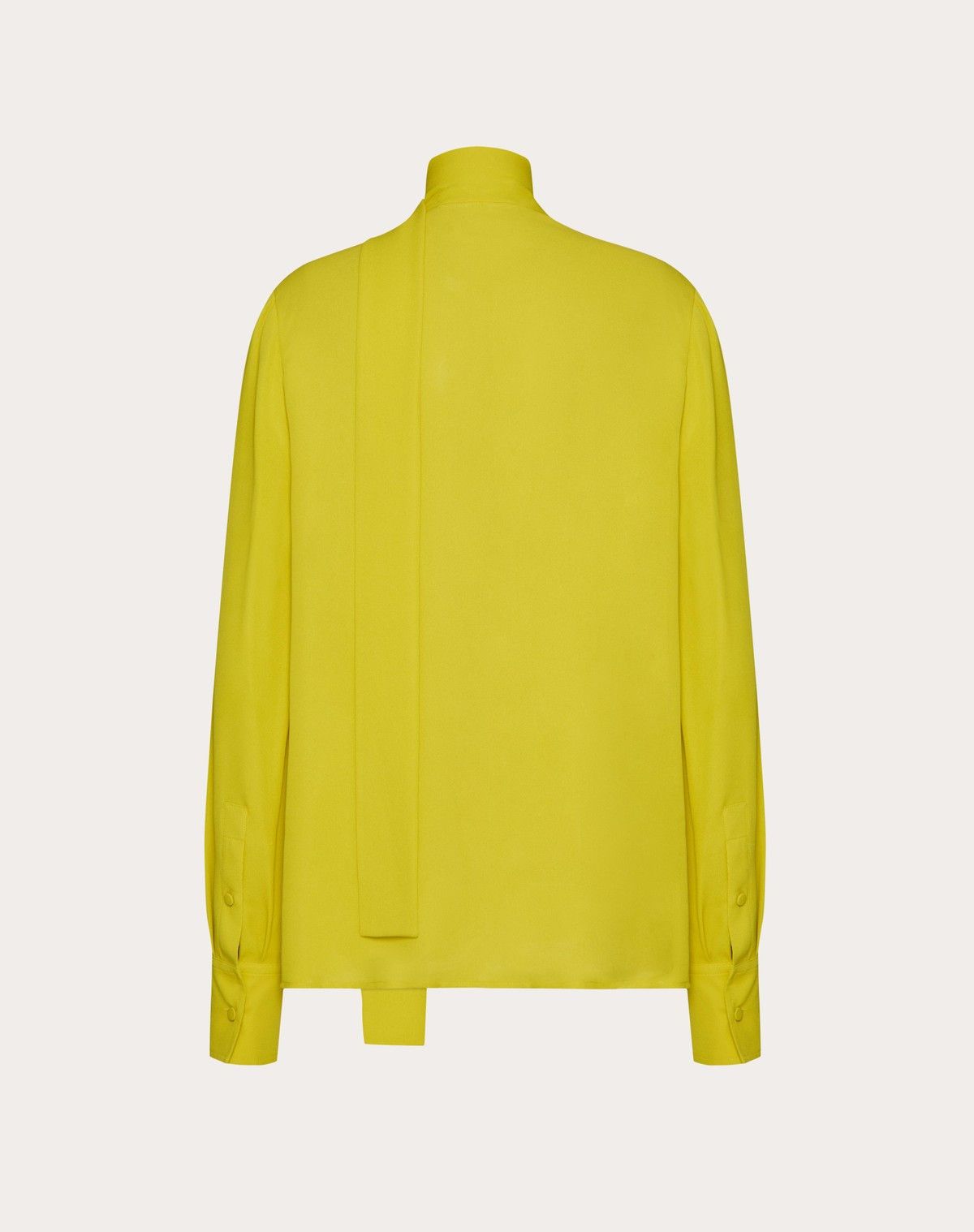 Valentino o1s1wg110525 Georgette Blouse in Yellow Size M / US 6-8 / IT 42-44 - 2 Thumbnail