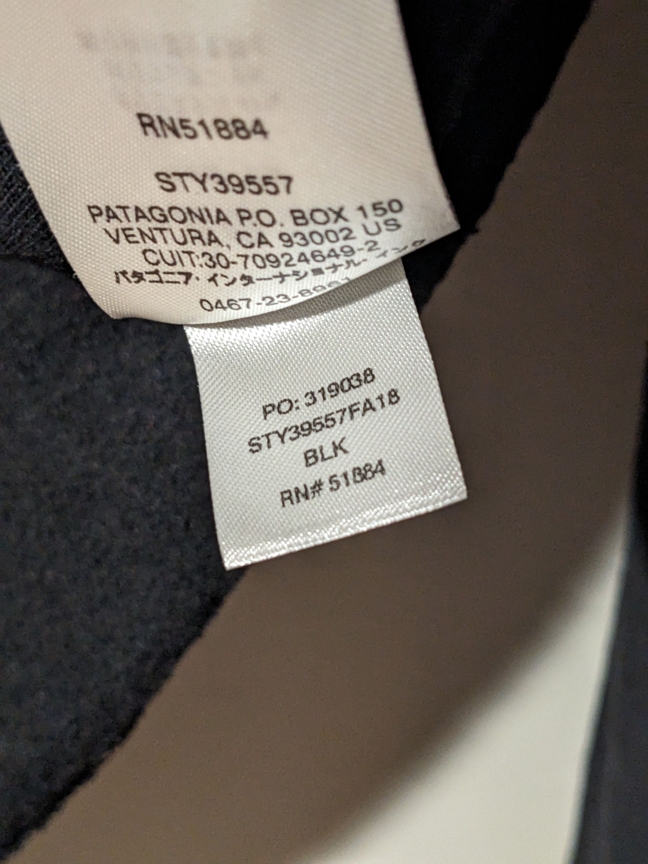 Designer × Patagonia Patagonia Womans P-6 Medium Regular Fit Black Uprisal Hoody Size M / US 6-8 / IT 42-44 - 4 Thumbnail