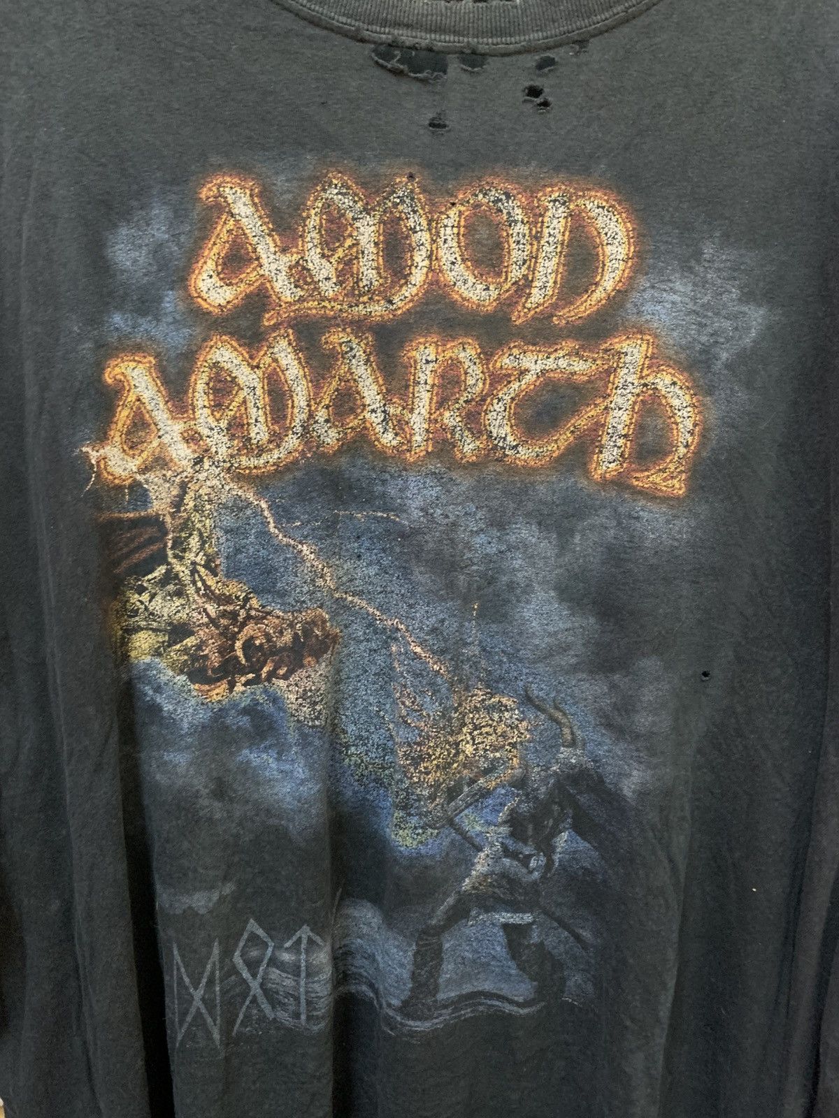 Band Tees Thrash Vintage Amon Amarth Band Tour T Shirt Size US XXL / EU 58 / 5 - 2 Thumbnail