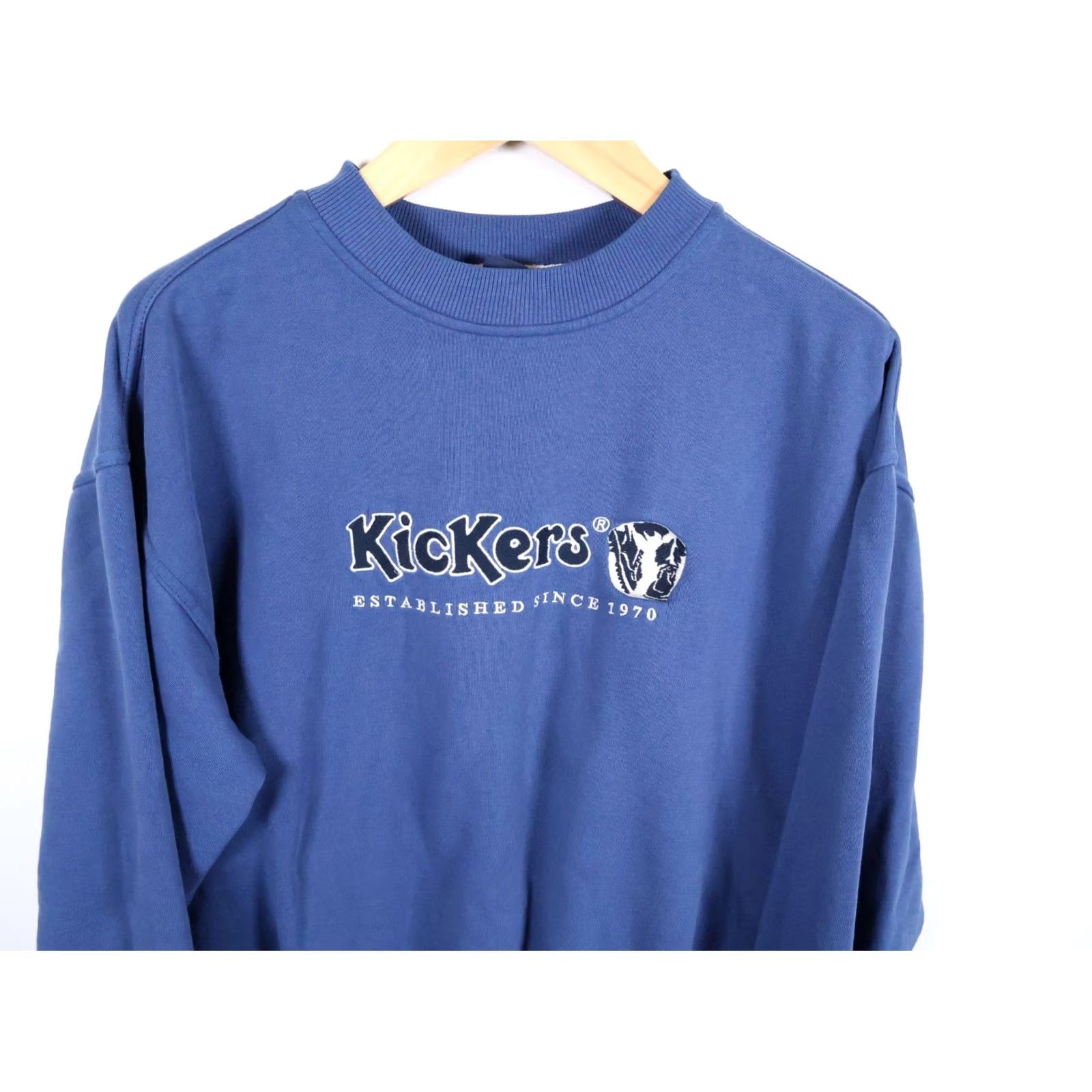 Kickers VINTAGE Kickers Sweatshirt Crewneck Adult XL Blue Embroidered Logo 80s Retro Sports Graphic Print Hoodie? Size US XL / EU 56 / 4 - 4 Thumbnail