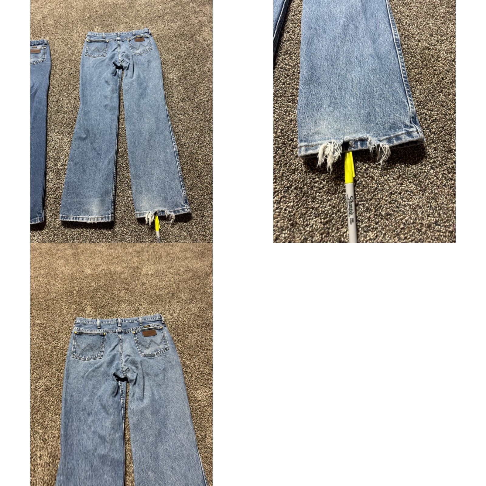 Wrangler Wrangler Jeans 36MWZ Men Jeans 36 Blue Denim Distress Bootcut 32 Inseam 36 Waist Regular 5-Pocket Cowboy Vintage No Size US 36 / EU 52 - 11 Thumbnail