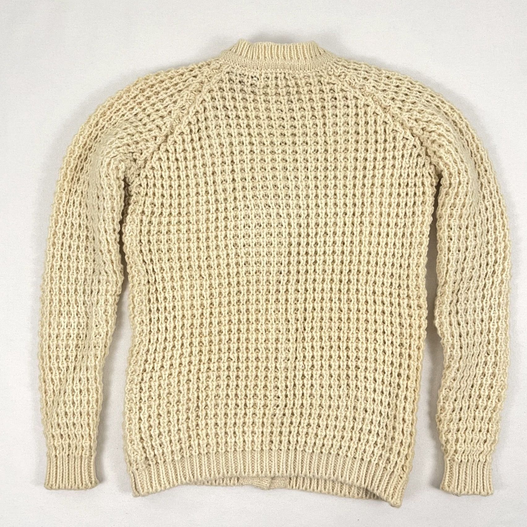 Vintage VINTAGE Unbranded Fisherman Knit Cardigan Womens Sz 34 Small Brown Wool Pockets Jumper Size 28" / US 6 / IT 42 - 7 Thumbnail
