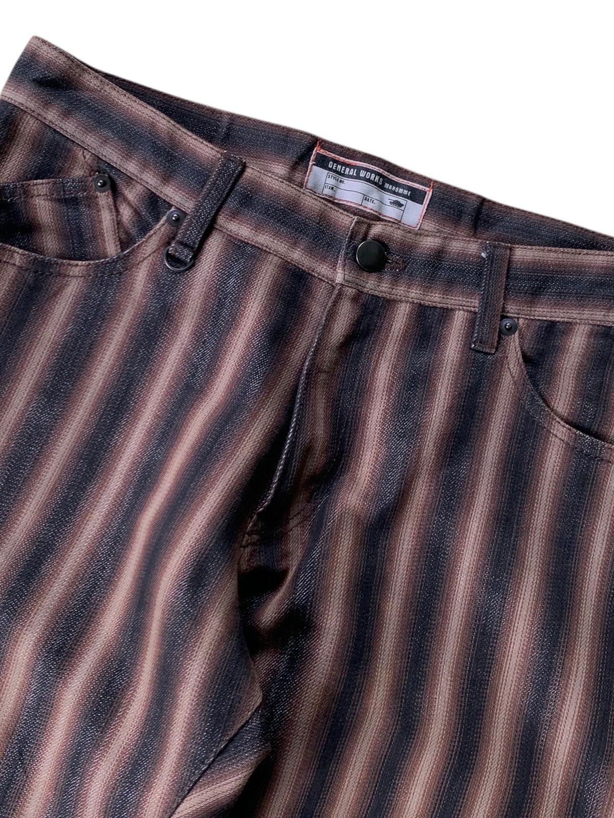 Tornado Mart 2000s Michel klein homme flare striped pants Size US 31 - 6 Thumbnail
