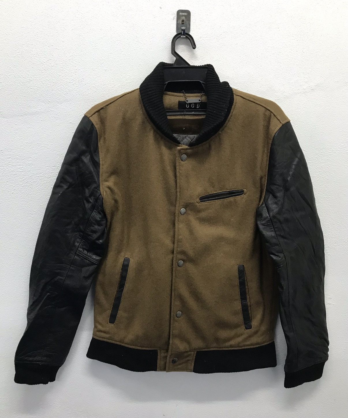 Leather Vintage GGD Varsity Jacket Size US M / EU 48-50 / 2 - 1 Thumbnail