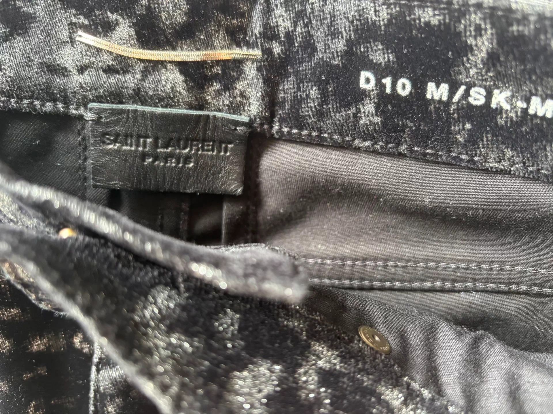 Saint Laurent Paris SAINT LAURENT PARIS 16FW Sequin Velvet Jeans Size US 30 / EU 46 - 3 Thumbnail