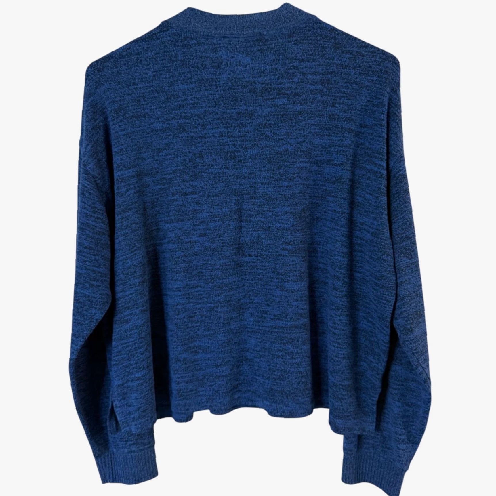 Abercrombie & Fitch Abercrombie & Fitch Henley Shirt Blue Women's M Textured Knit Long-Sleeve Size M / US 6-8 / IT 42-44 - 4 Thumbnail