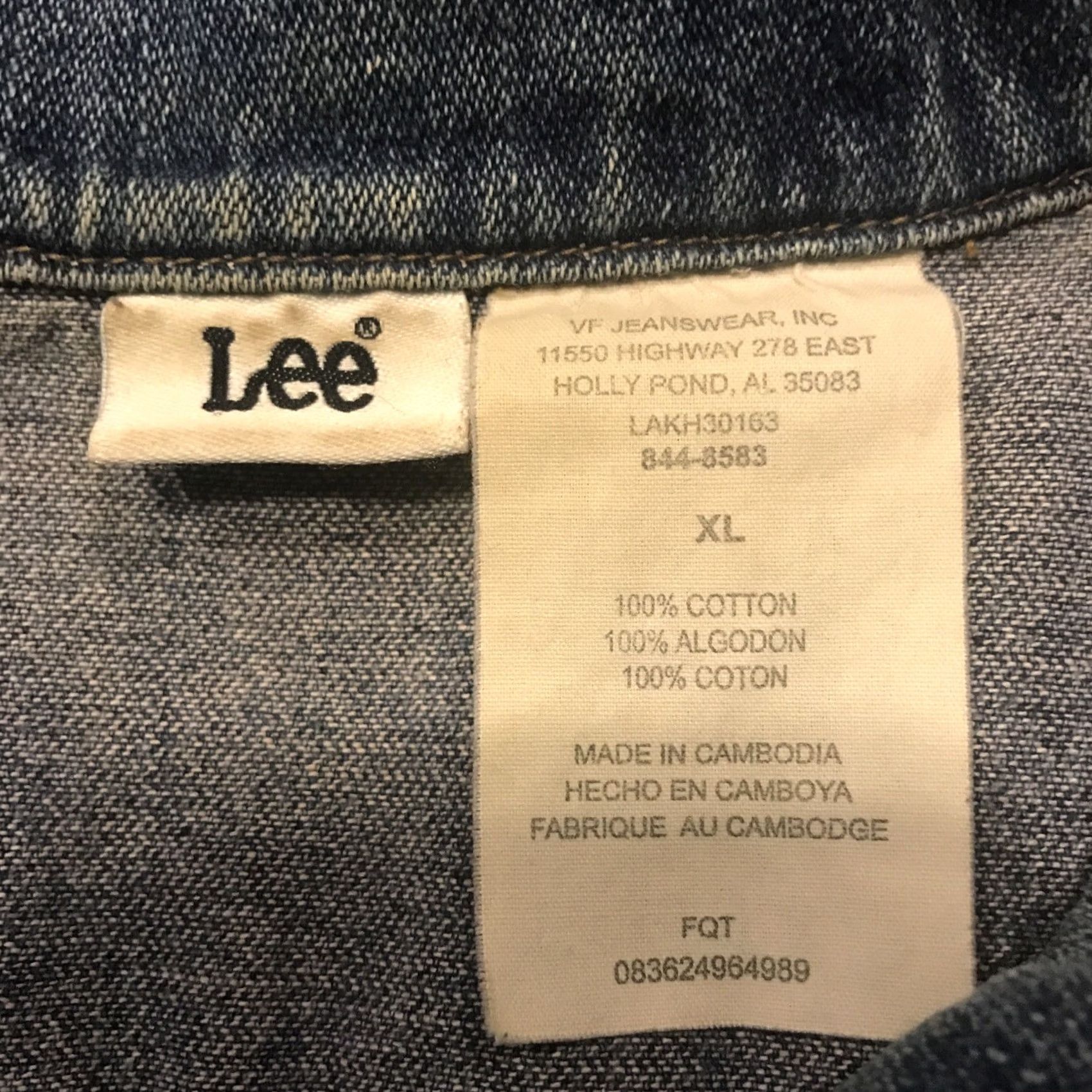 Lee VINTAGE Lee Cotton Blue Denim Jacket Womens XL Button A21 Jacket Size 40" / US 18 - 2 Thumbnail