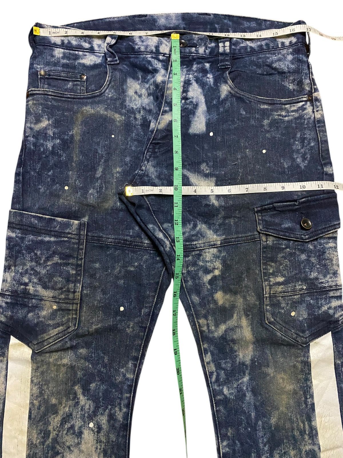 Japanese Brand Vintage Japanese Brand Jawin Paint Splatter Slim Jeans Size US 34 / EU 50 - 10 Thumbnail