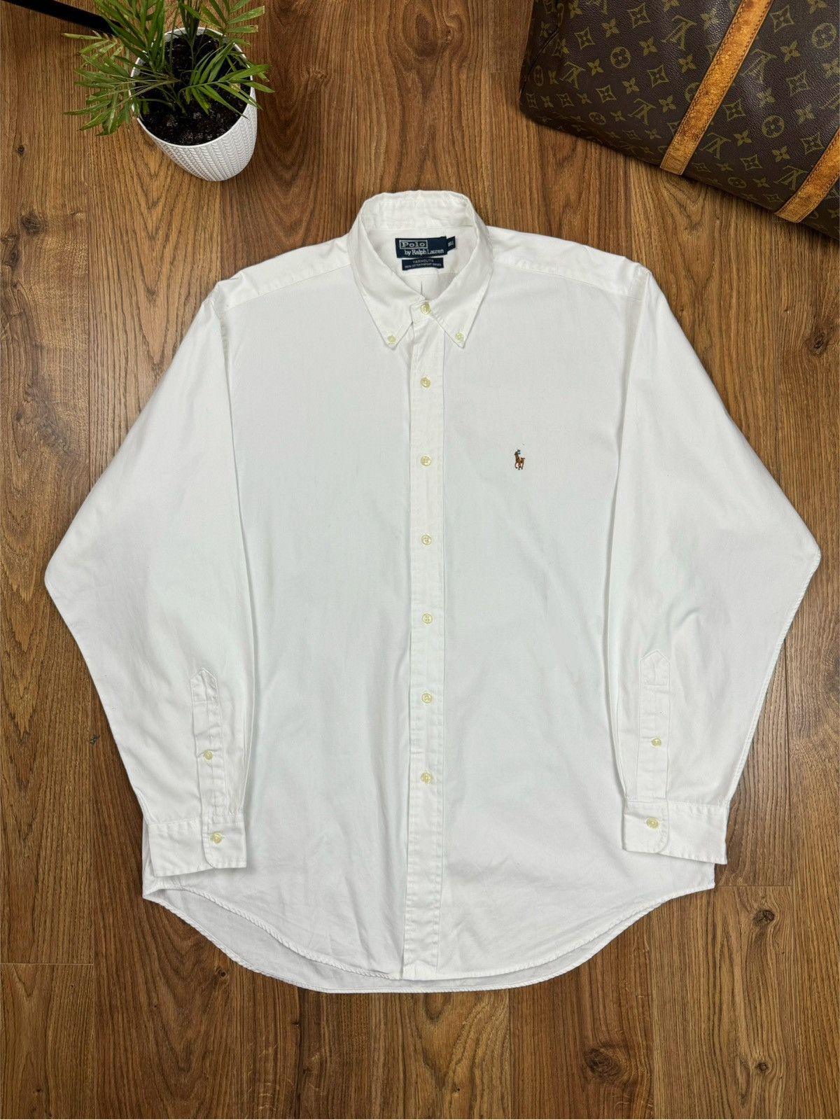 Polo Ralph Lauren White shirt Polo Ralph Lauren Oxford original old money item Size US XL / EU 56 / 4 - 1 Thumbnail