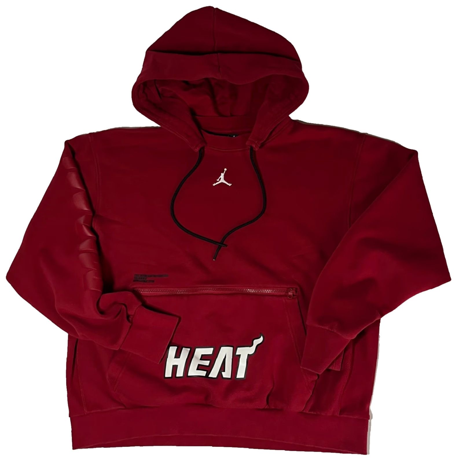 Jordan Brand Nike Jordan Men's Miami Heat Statement Courtside Hoodie DR7003-608 Sz L Red Logo Pullover Hoodie Mens Sports Front Pockets 90s Size US L / EU 52-54 / 3 - 5 Thumbnail