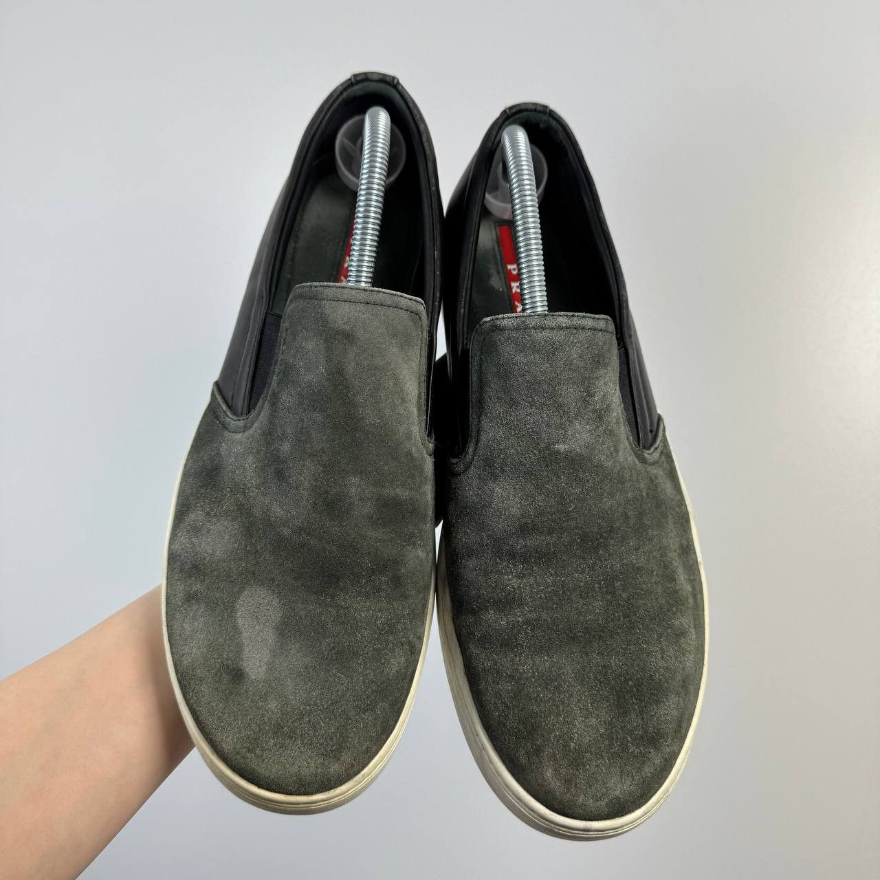 Prada Prada Suede Slip-On Sneakers Green Black Luxury Size 10 Size US 10 / EU 43 - 2 Thumbnail