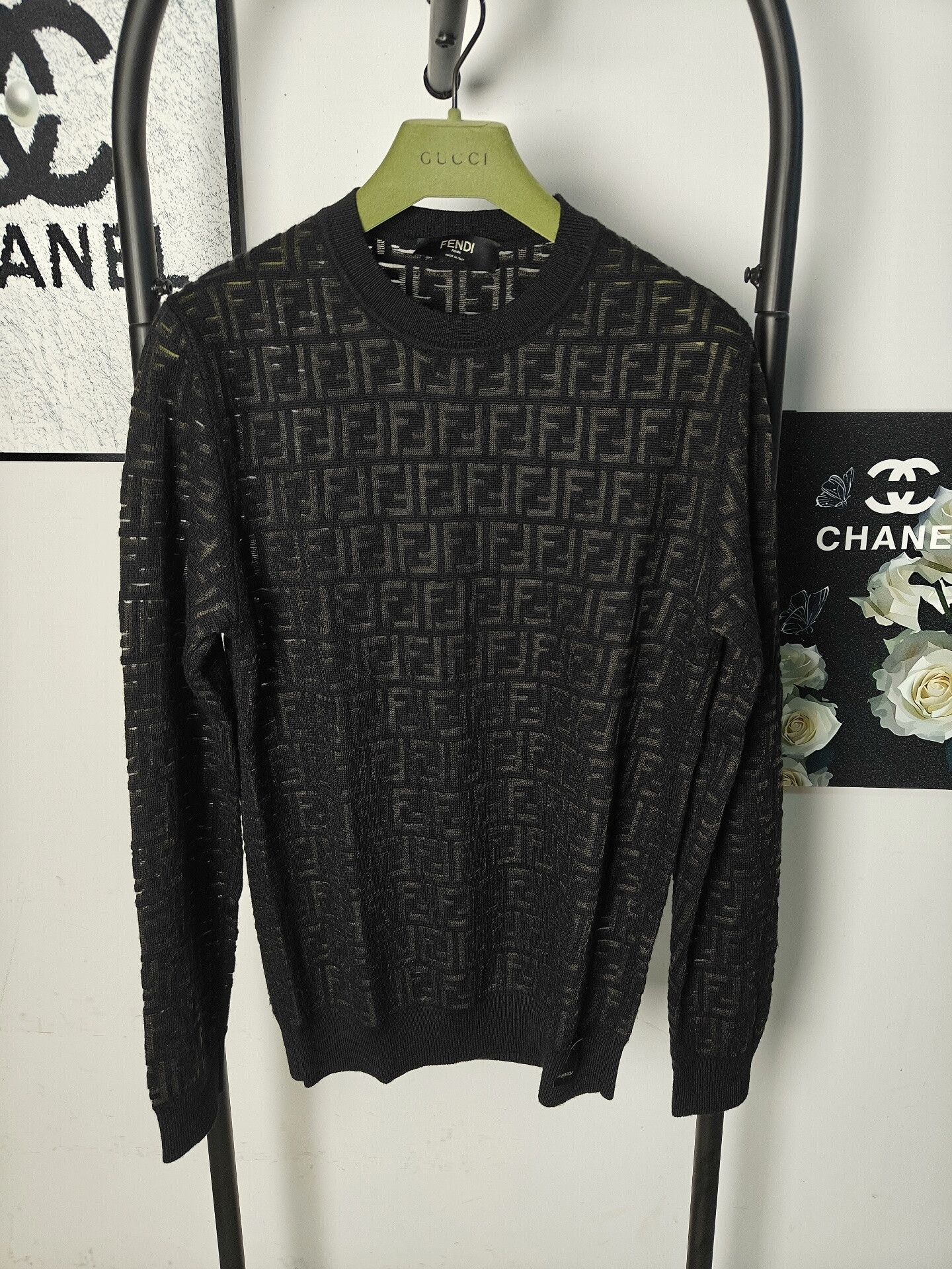 Fendi fendi all-over print wool sweater Size US M / EU 48-50 / 2 - 1 Thumbnail
