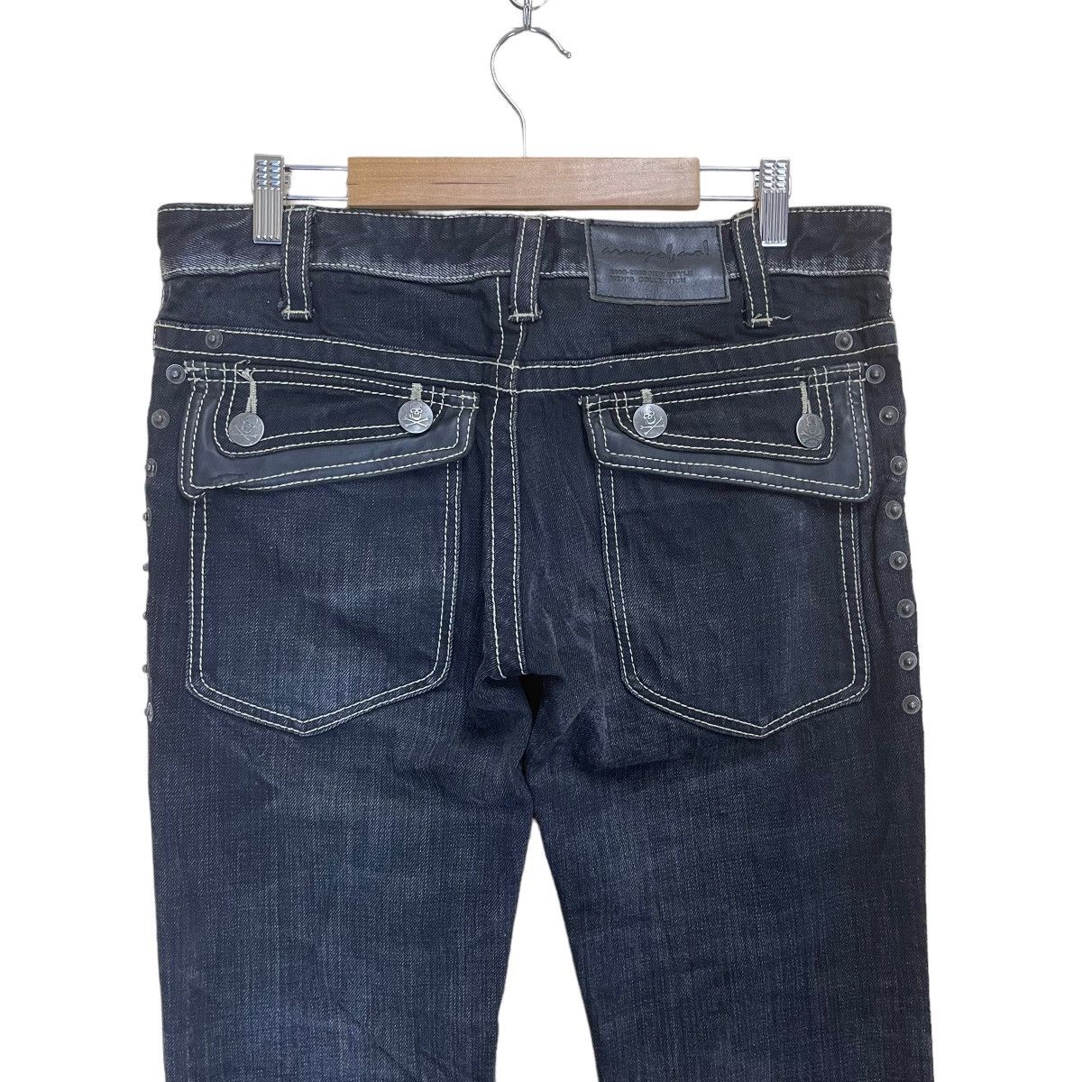 If Six Was Nine Hideaway Nicole Synthetic Leather Lowrise Bootcut Jeans Size US 32 / EU 48 - 9 Thumbnail
