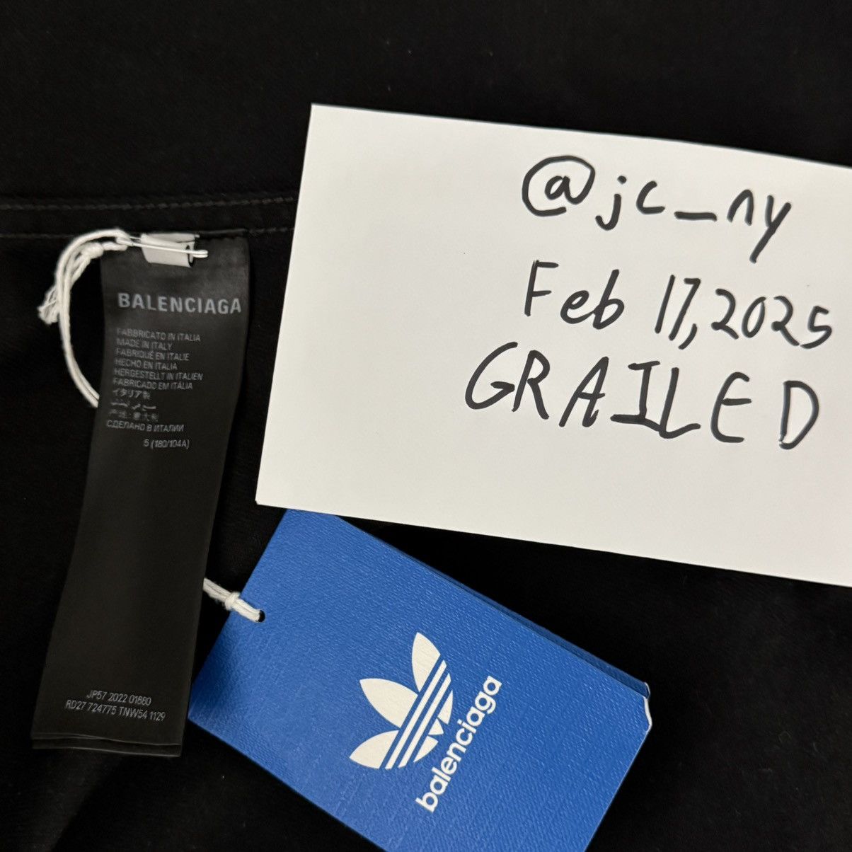Balenciaga Balenciaga x Adidas Oversized Black Denim Jacket Size US XL / EU 56 / 4 - 6 Thumbnail