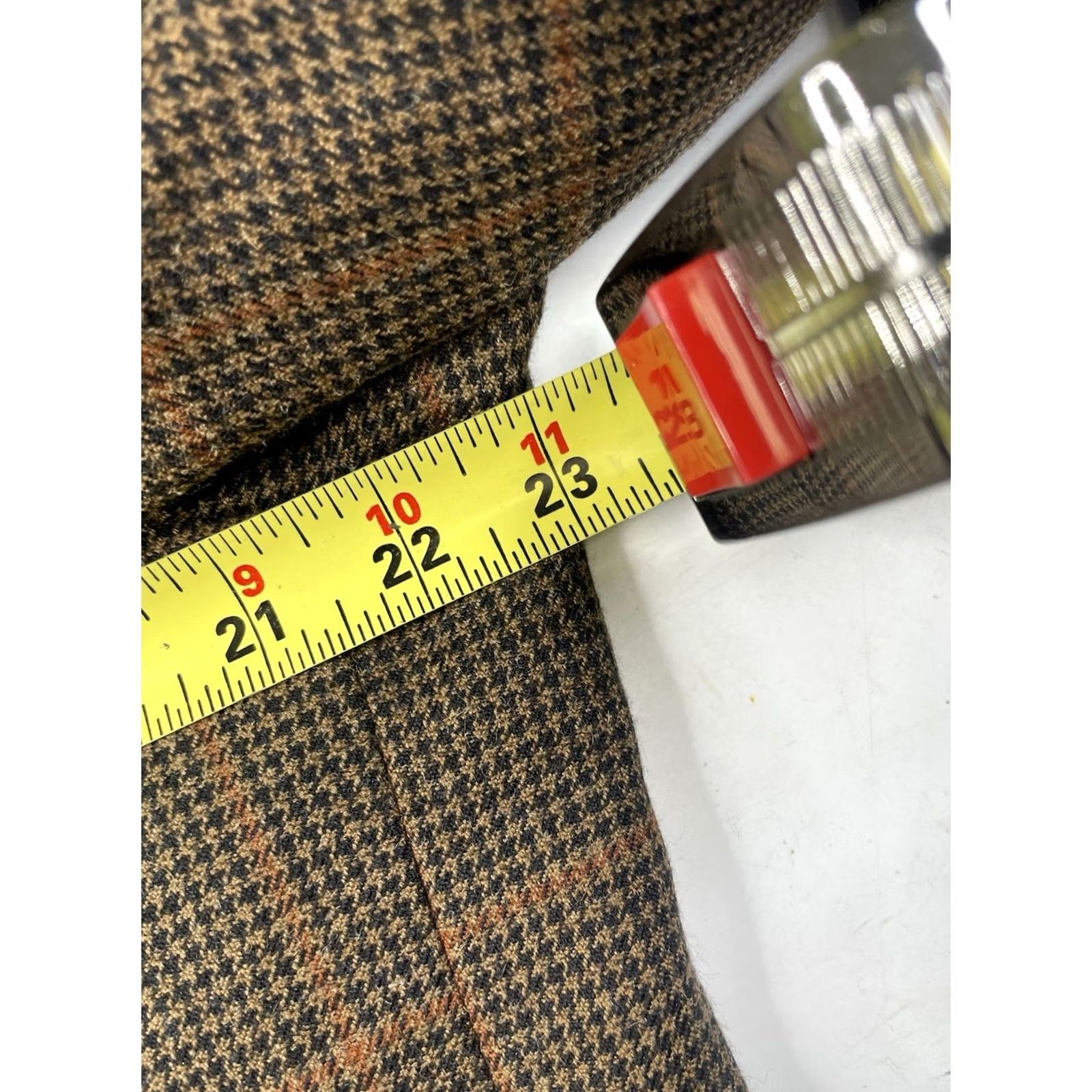 Ralph Lauren Ralph Lauren Men’s Blazer Brown Plaid Check 44L Alpaca Wool Silk Linen Blazer Jacket Regular Notch Lapel Double-Vented Two-Button Front Vintage? Size 44R - 7 Thumbnail