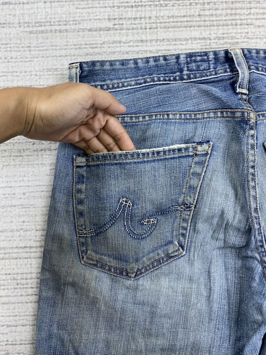 AG Adriano Goldschmied × Le Grande Bleu (L.G.B.) × Vintage Vtg AG Adriano Goldschmied Slim Straight Distressed Pants Size US 32 / EU 48 - 12 Thumbnail